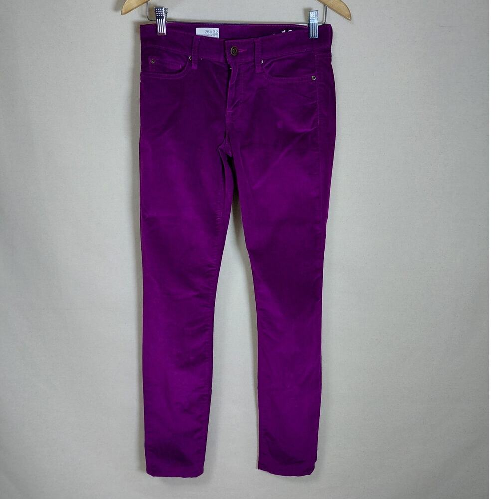 Vintage Gap 1969 Purple Legging Jeans Solid Denim Slim Women Size 26x32